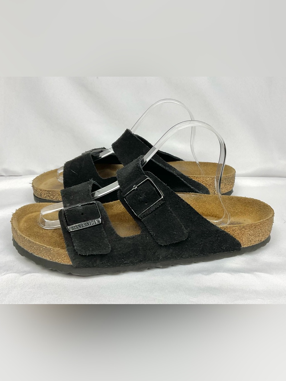 Men’s Black Suede Arizona Birkenstock sandals Sz 43